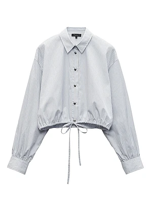 Georgie Striped Poplin Shirt