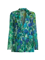 Aimee Floral Silk Blazer