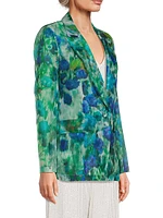 Aimee Floral Silk Blazer