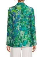 Aimee Floral Silk Blazer
