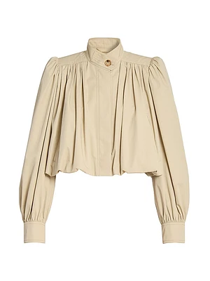 Short Cotton Trench Jacket