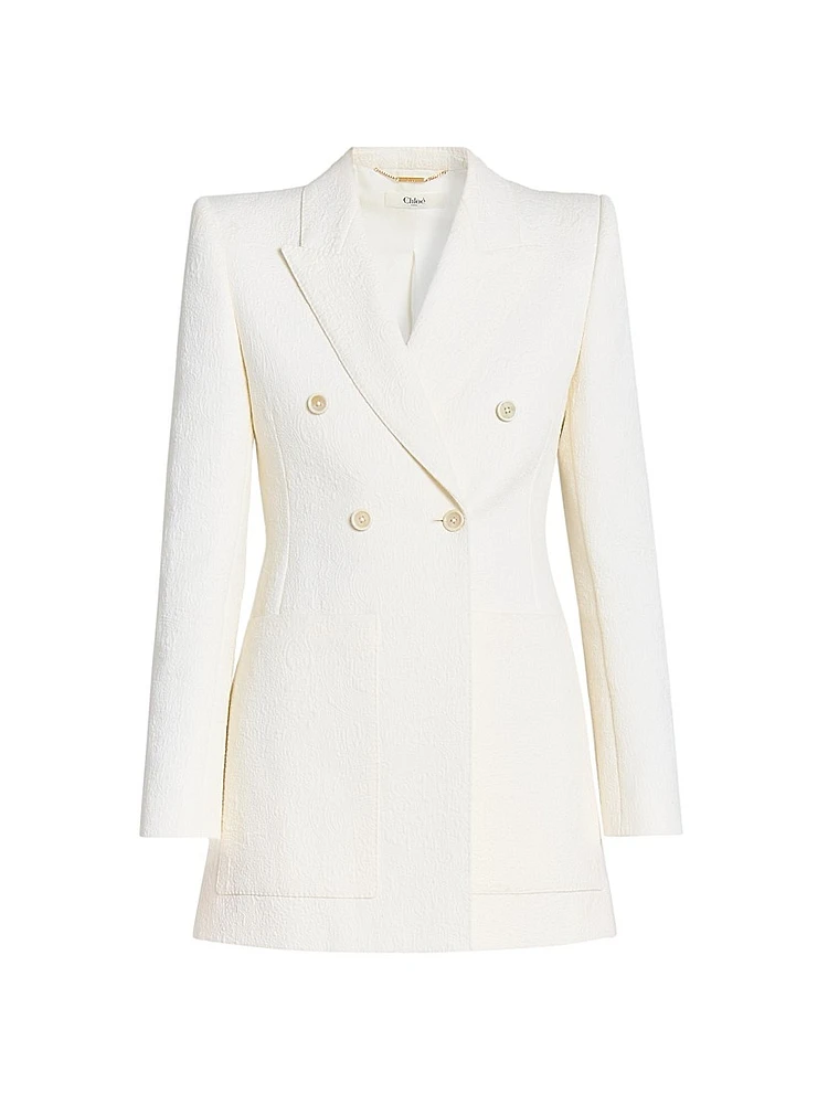 Jacquard Cotton-Blend Blazer