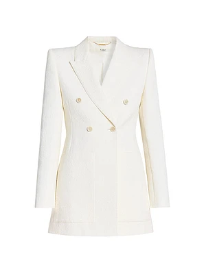 Jacquard Cotton-Blend Blazer