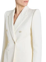 Jacquard Cotton-Blend Blazer