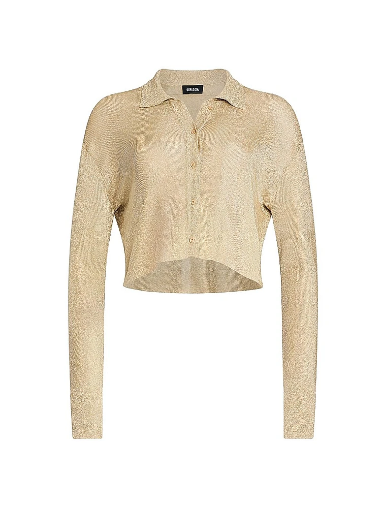 Jessa Metallic Knit Top