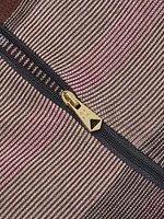 Cotton-Wool Striped Quarter-Zip Sweater