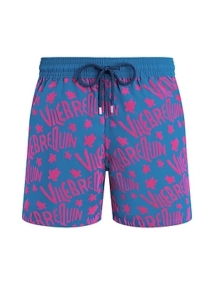 Ronde des Tortues Logo Flock Swim Shorts