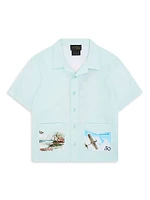 Little Boy's & Stamp Short-Sleeve Shirt
