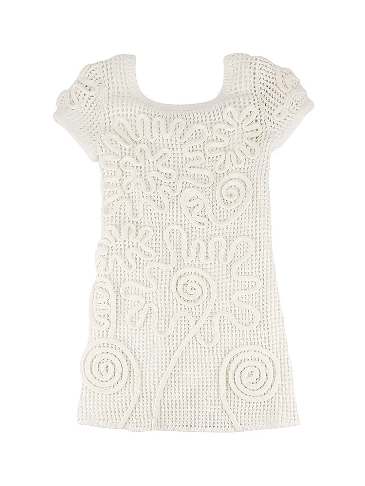Little Girl's & Nissa Crochet-Knit Dress