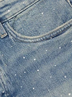 The Jessie Denim Relaxed Crystal Shorts
