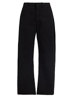 Tribeca Cotton Mid-Rise Barrel Pants