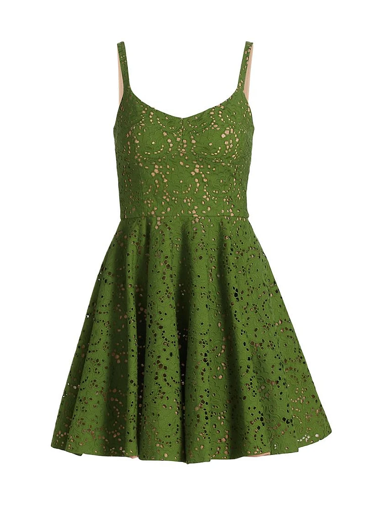 Broderie Anglaise Sleeveless Minidress