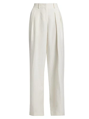 Pleated Linen Trousers