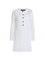 Micah Open-Knit Crochet Minidress