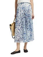 Cecily Crinled Chiffon Midi-Skirt