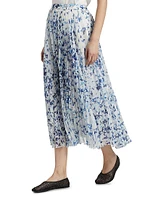 Cecily Crinled Chiffon Midi-Skirt