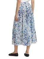 Cecily Crinled Chiffon Midi-Skirt