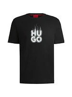Cotton-Jersey T-Shirt with Stacked Smoke Logo