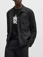 Cotton-Jersey T-Shirt with Stacked Smoke Logo