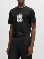 Cotton-Jersey T-Shirt with Stacked Smoke Logo