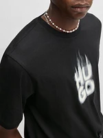 Cotton-Jersey T-Shirt with Stacked Smoke Logo