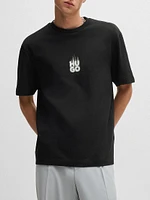 T-Shirt with Stacked Smoke Logo Prints