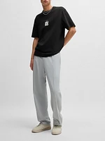 T-Shirt with Stacked Smoke Logo Prints