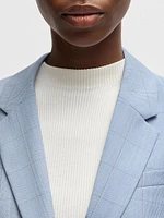 Slim-Fit Blazer Checked Wool