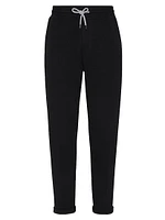 French Terry Double Cloth Trousers with Crête Detail