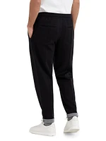 French Terry Double Cloth Trousers with Crête Detail