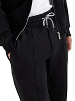 French Terry Double Cloth Trousers with Crête Detail