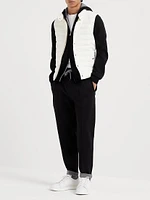 French Terry Double Cloth Trousers with Crête Detail