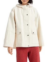 Water Resistant Cotton Canvas Hooded Outerwear Jacket