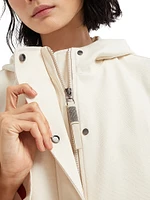Water Resistant Cotton Canvas Hooded Outerwear Jacket