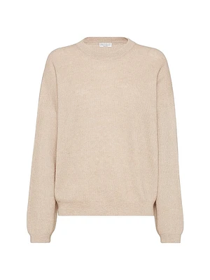 Alpaca and Cotton English Rib Sweater