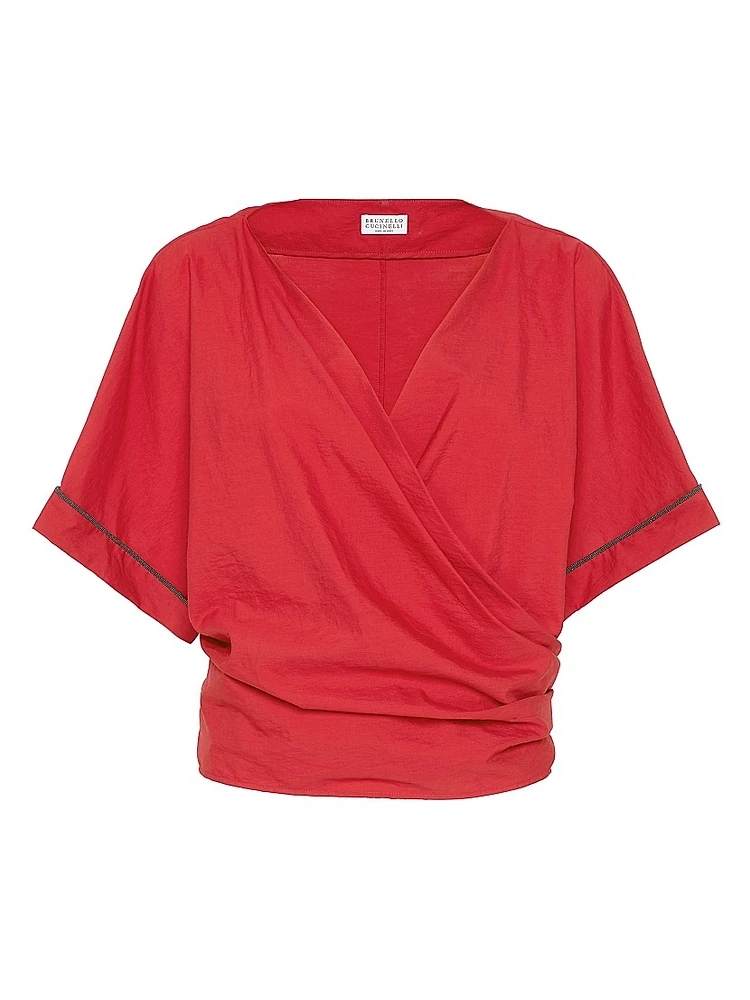 Techno Cotton Poplin Kimono Style Top