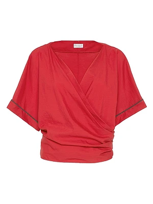 Techno Cotton Poplin Kimono Style Top