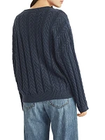 Cotton Dazzling Double Cable Sweater