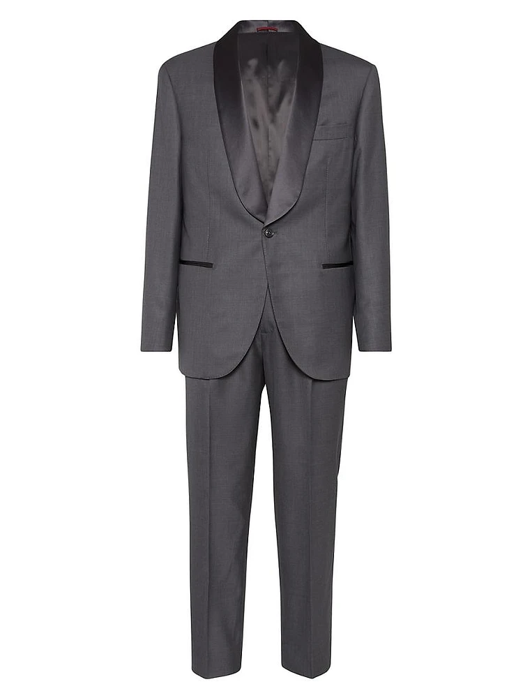 Tuxedo with Shawl Lapel Jacket and Pleated Trousers