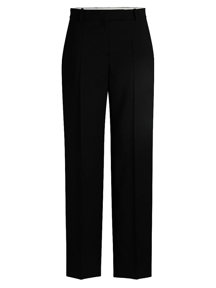 Straight-Leg Trousers Wool