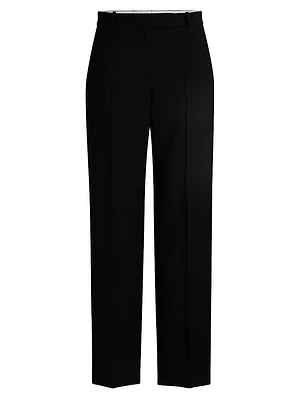 Straight-Leg Trousers Wool