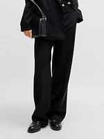 Straight-Leg Trousers Wool