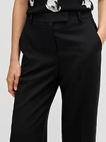 Straight-Leg Trousers Wool