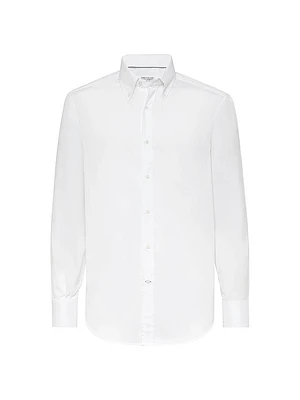 Twill Basic Fit Shirt with Button Down Collar