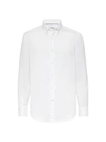 Twill Basic Fit Shirt with Button Down Collar