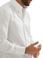 Twill Basic Fit Shirt with Button Down Collar