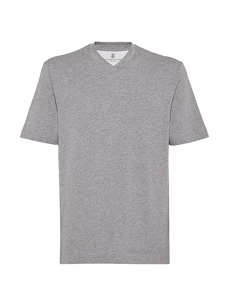 Cotton Jersey V-Neck T-Shirt
