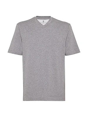 Cotton Jersey V-Neck T-Shirt
