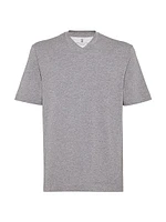 Cotton Jersey V-Neck T-Shirt