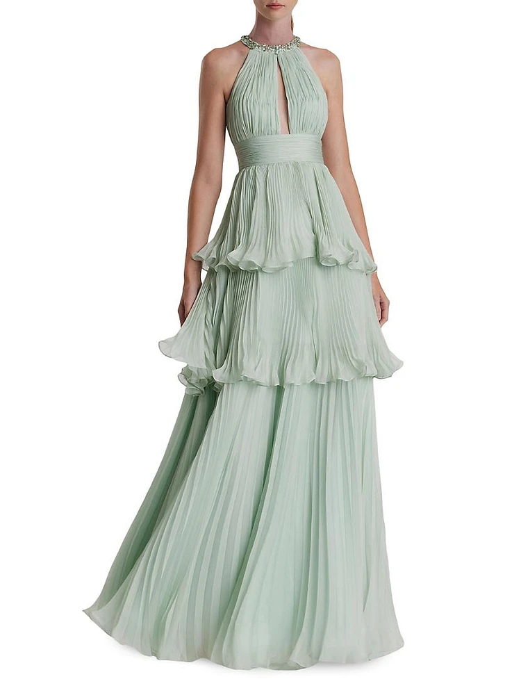 Prom Chiffon Tiered Gown
